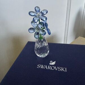 Swarovski Crystal Blue Floral Ornament